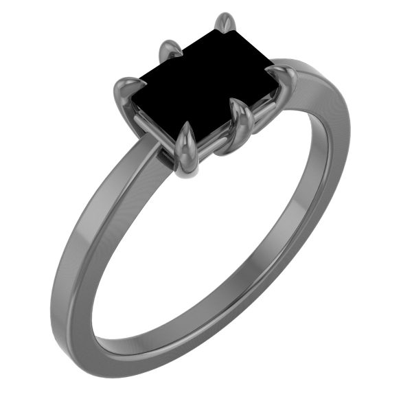 14K White Natural Peridot Ring