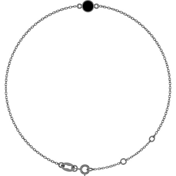 14K White Lab-Grown Blue Sapphire 6 1/2-7 1/2" Bracelet