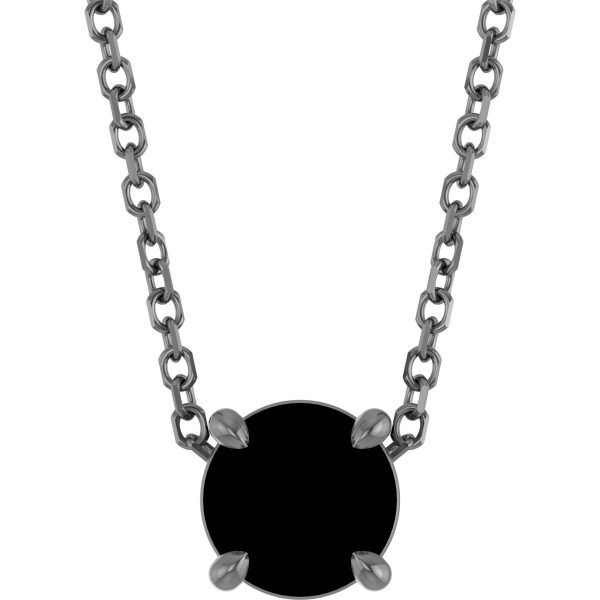 14K White 5.5 mm Lab-Grown Ruby 16-18" Necklace