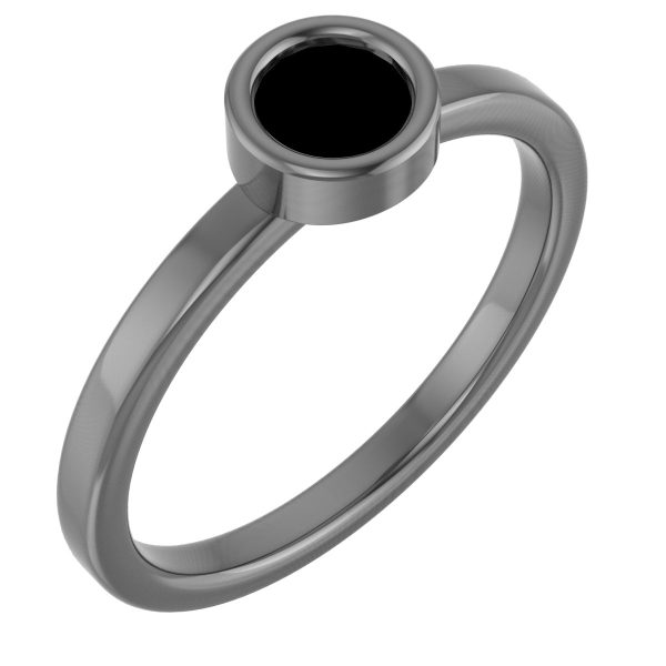 14K Yellow 4.5 mm Natural Mozambique Garnet Ring