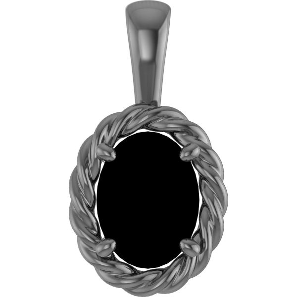 14K Yellow Natural Mozambique Garnet Rope Pendant