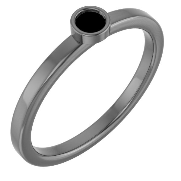 14K Rose 3 mm Natural Amethyst Ring