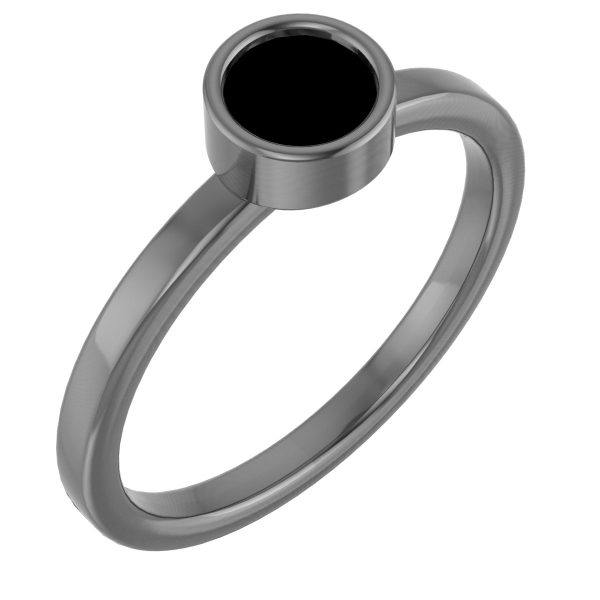 14K Yellow 5 mm Lab-Grown Alexandrite Ring