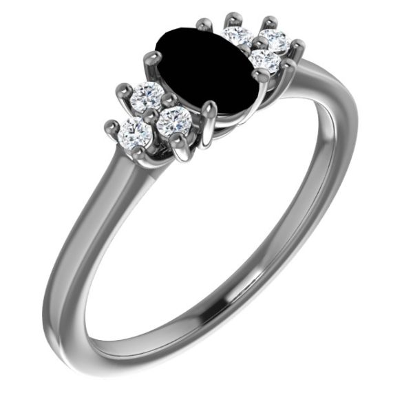 14K Yellow Natural Ruby & 1/8 CTW Natural Diamond Ring