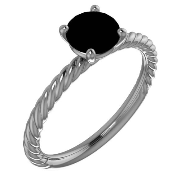 14K White Lab-Grown Ruby Ring