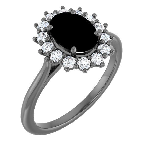 14K Rose Natural Peridot & 3/8 CTW Natural Diamond Ring